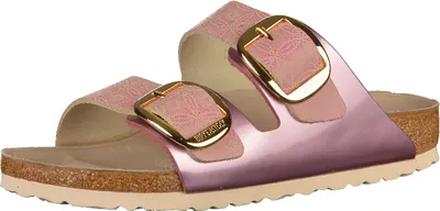 Produktbild von Birkenstock Arizona Big Buckle Leder Damen Pantolette Sandalette, Farbe:Ceramic pattern rose, Größe:38, Weite:Schmal