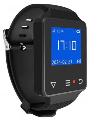 Productafbeelding van Zimilo Pager armbandontvanger met kleurenbeeldscherm, draadloze bedieningsknop voor bediening, IP65 waterdicht, trillings- en geluidsalarm, bereik van 300 meter