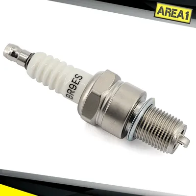 Imagen del producto de Bujía para motor de ciclomotor, tipo BR9ES (con supresor de interferencias), para motores de 2 tiempos de 50 a 150cc
