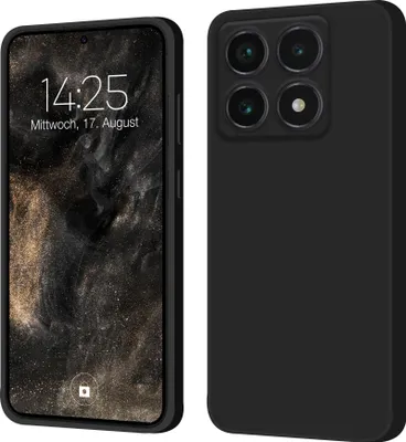 Produktbild von Hülle für Xiaomi 14T Pro Case Cover Bumper Silikon Softgrip Schutzhülle Farbe: Schwarz
