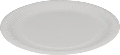 Produktbild von Pappteller, Flach ø 23 cm, Weiß | Packung (50 Stück)