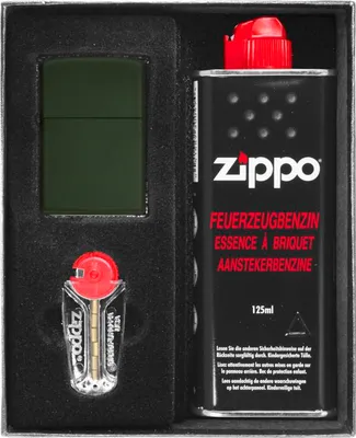 Zdjęcie produktu dla Zestaw Zippo Zapalniczka Green Matte Prezentowy No1