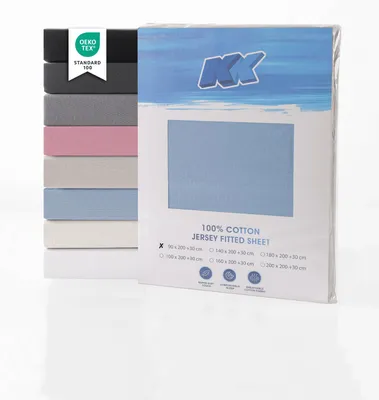 Obrázek produktu pro Bavlněné prostěradlo Jersey 90x200+30 cm, různé barvy