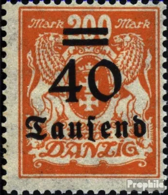 Produktbild von Briefmarken Danzig 1923 Mi 158 mit Falz Aushilfsausgabe