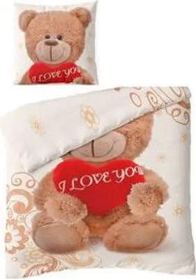 Produktbild von 4 tlg Winter Bettwäsche Microfaser 135x200 cm Thermo Fleece Teddy Love