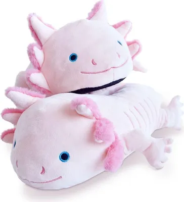 Obrázek produktu pro Plyšové pantofle axolotl jedna velikost 36-41 dámské