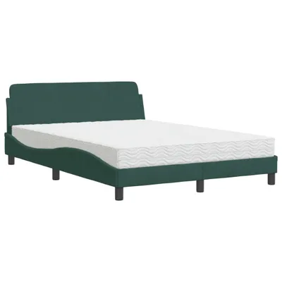 Obrázok produktu pre Posteľ s matracom Dover tmavozelený 140x200 cm zamat