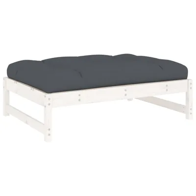 Obrázok produktu pre vidaXL Záhradná stolička biela 120x80 cm z masívneho borovicového dreva