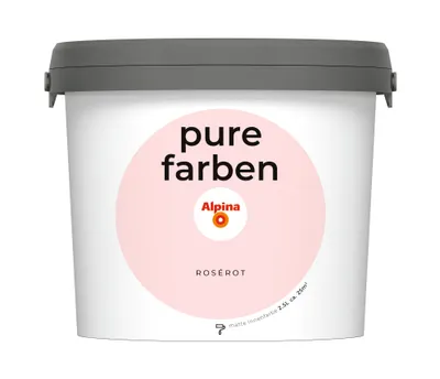 Produktbild von Alpina pure farben 2,5 Ltr. Roserot Innenfarbe matt