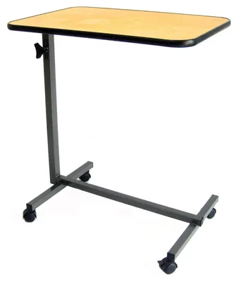 Productafbeelding van Bedtafel met stalen structuur - Nachtkastje - Bijzettafel - 4 afneembare wielen