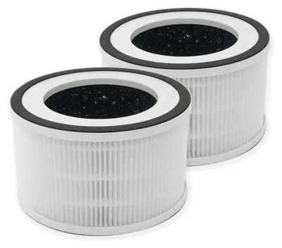 Produktbild von INF MOOKA Filter 2er-Pack HEPA-Kohle ABS+Faser 16,3cm für Luftreiniger