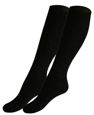 Produktbild von Tobeni 2 Paar Stützkniestrümpfe mit Wolle Kompressionsstrümpfe Damen Herren, Farbe:Anthrazit, Grösse:35-38