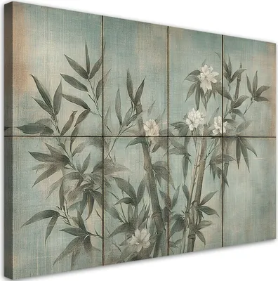 Produktbild von Feeby - Leinwand Bilder - Alte Pflanzen Botanik - 45x30 cm - Deko Wohnzimmer - Wandbilder Schlafzimmer - Deko Aesthetic - Wand Deko - Leinwand Groß - Deko Zimmer - Leinwandbilder XXL