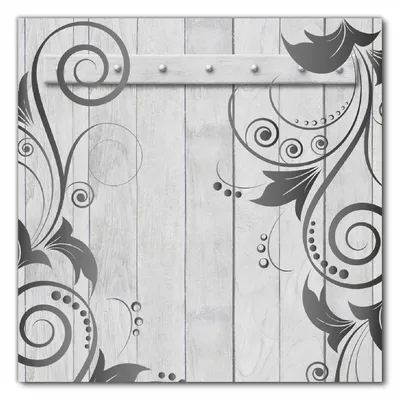 Produktbild von Wallario selbstklebende Möbelfolie/ Tischdecke für Innen und Außen, Größe: 100 x 100 cm - Graue Holztür mit Schnörkelmuster