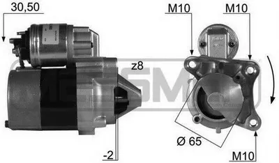 Produktbild von ERA 220023A - OE 23300 00QAA Anlasser, Starter für S-Klasse (W221), Megane III, Clio II, Grand Scenic II (JM), Grand Scenic III (JZ), Kangoo (KC), Kangoo (KW), Kangoo (FC), Laguna I, Laguna II, Scenic I, Scenic II, Scenic III, Thalia I (LB), Laguna III, Megane I, Megane II, Megane Scenic