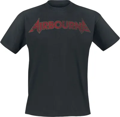 Produktbild von Airbourne T-Shirt Herren Cracked Logo schwarz Band-Merch, Bands 100% Baumwolle L