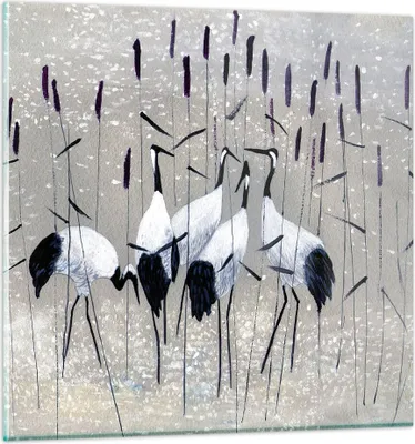 Produktbild von Bilder auf glas - Vogel Natur Wasser - 40x40cm - Glasbilder - Wandbilder - Kunstdruck - zum Aufhängen bereit - Wanddekoration aus Glas - Glas Bilder - Wandbild auf Glas - Einteilig - GAC40x40-3687