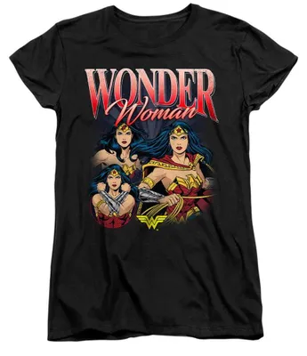 Produktbild von Wonder Woman - "Modern" T-Shirt für Damen, Anliegend TV36107 (XL) (Schwarz)