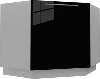 Immagine prodotto di Base ad angolo per cucina PLATINUM 90x90x82cm pot carousel grigio nero lucido