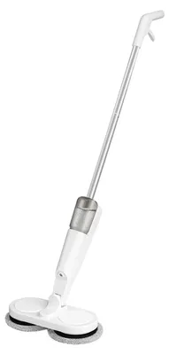 Produktbild von Kabelloser Bodenwischer - Elektrischer Wischmopp - Akku 7,4V 2000 mAh - Wassertank 200 ml - Laufzeit 1 h - Leise 35 dB - 0–180° schwenkbarer Kopf - Weiß