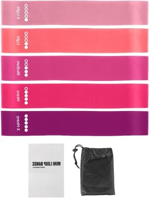 Productafbeelding van Yoga Riem - Fitness Band - Spierversterking - Duurzaam TPE Materiaal - 60 x 5 cm - Roze