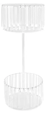 Produktbild von Acryl-Blumenständer - 2-stöckiger Displayständer, 2er-Pack - Für Blumenarrangements - Für Hochzeit, Party, Zuhause - Mittelstück für Tisch/Boden - Transparent