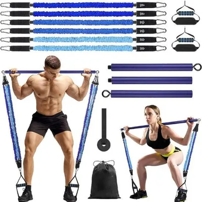 Produktbild von Fitnessband mit Stange für Squats und Yoga