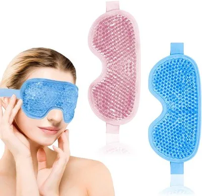 Produktbild von Doppelte Schlafsicht-Pads - Kältehaltende Augenmaske für erholsamen Schlaf - Für Gesichtserforschung und Gesichtsbereich - Unisex - Nachtsichtmasken - Türkis + Magenta