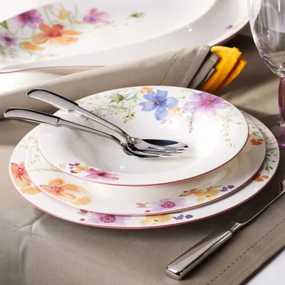 Produktbild von Villeroy & Boch Vorteilset 6 Stück Mariefleur Basic Suppenteller Premium Porcelain bunt 1041002700