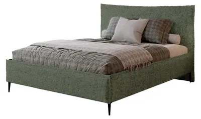 Produktbild von Polsterbett MIKOTTI 160x200 Grün Webstoff mit Bettkasten & Lattenrost