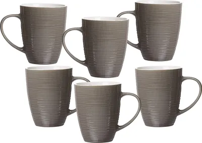 Produktbild von Ritzenhoff & Breker Kaffeebecher "SUOMI" taupe 0,31 l spülmaschinenfest 6 Stück