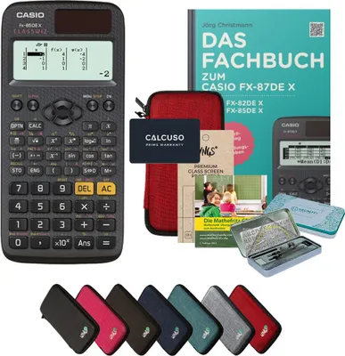 Produktbild von CALCUSO Streberpaket Rot mit Taschenrechner Casio FX-85DE X