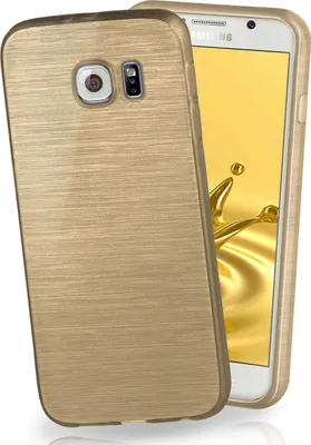 Produktbild von moex® Brushed Case kompatibel mit Samsung Galaxy S6 - Hülle aus Silikon, Gold