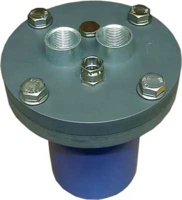 Produktbild von Brunnenkopf mit Doppelmuffe 4 Zoll DN 100 2 x 1 1/4 verzinkte Muffe