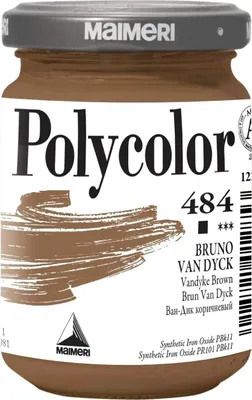 Produktbild von Maimeri Vynil Polycolor Acrylfarbe Vandyke Brown 484 140 ml 1 stk