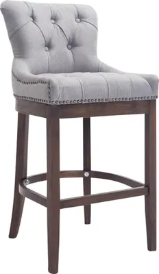 Produktbild von CLP Barhocker Lakewood Stoff, Antik dunkel hellgrau