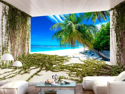 Produktbild von Vlies Fototapete tropisch 400x280 cm Tapeten Wandtapete XXL Tropical Palme c-C-0183-a-a