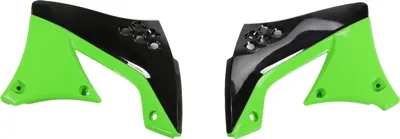 Produktbild von Kühlerverkleidung UFO PLAST 2-teilig Abdeckung Kühler für Kawasaki KX F 450 ccm Bj. 2009 - 2011, Farbe:grün / schwarz