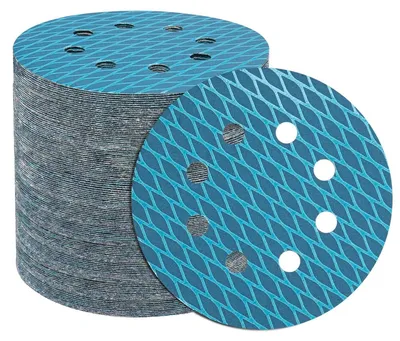 Productafbeelding van Schuurpapier 125mm met klittenband, korrelgrootte 240, zirkoniumoxide, 100 stuks