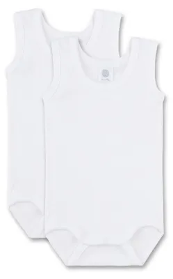 Produktbild von Sanetta Baby-Trägerbody weiß | Weich, anschmiegsam. | 2er Set Baby Body