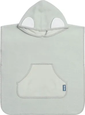 Produktbild von SENSILLO Baby-Handtuch mit Kapuze 55x60cm, Baby-Bademantel 100% Baumwolle, Grau