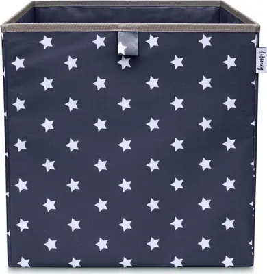 Produktbild von Lifeney Aufbewahrungsbox Kinder Würfel I Niedliche Spielkisten I Aufbewahrungskorb für Kinderzimmer I Kinder Aufbewahrungskiste I Bunte Spielzeugboxen (Anthrazit Stern)