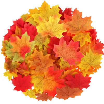 Künstliche Ahornblätter, 600 Stück, 4 Farben, Herbstdeko