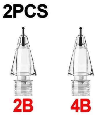 Immagine prodotto di Punte di ricambio per Apple Pencil 1 e 2 - Punte per stylus - Protezioni in silicone morbido - Compatibili con schermi touch capacitivi - Funzione di esclusione del tocco accidentale - Confezione mista trasparente, 2 pezzi