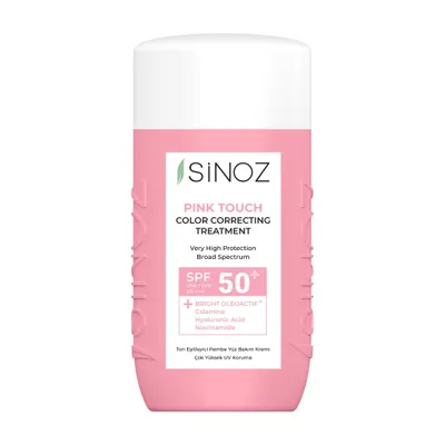 Produktbild von Sinoz Pink Touch LSF 50+ PA++++, 50 ml – Color Correcting Sonnenschutz fürs Gesicht