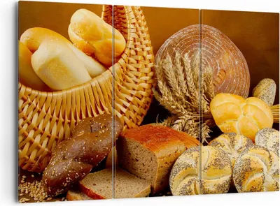Produktbild von Bild auf Leinwand - Leinwandbild - Bäckerei Brot Essen - 165x110cm - Wand Bild - Wanddeko - Leinwanddruck - Bilder - Kunstdruck - Wanddekoration - Leinwand bilder - Wandkunst - CE165x110-2309