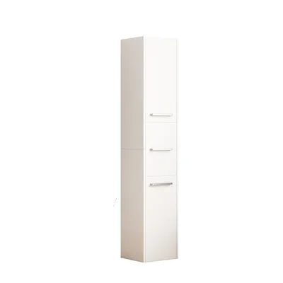 Obrázok produktu pre Regál biely moderný stojaci vysoký podkrovný stĺp 3 dvere 170 cm