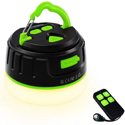 Campinglaterne LED, wiederaufladbar, mit Fernbedienung, 6400 mAh