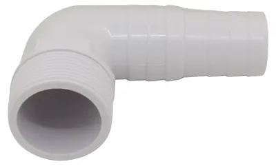 Productafbeelding van 90 graden bochtstuk, 32-38 mm, ABS-kunststof, met buitendraad, 1 stuk