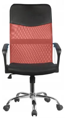 Produktbild von Topeshop KRZESŁO NEMO CZERWON, Gepolsterter Sitz, Netz-Rückenlehne, Schwarz, Rot, Stoff, Netz